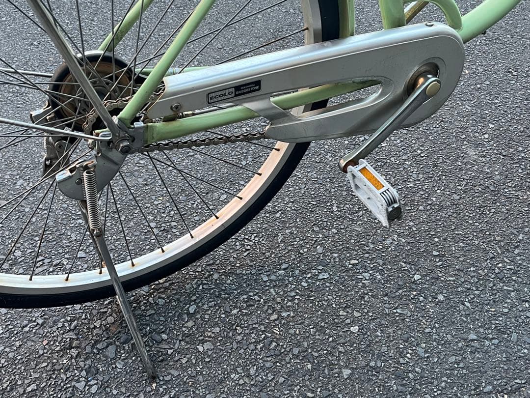 ピ*タ様 中古美品ブリヂストンLEDオートライト自転車26インチライトグリーン※