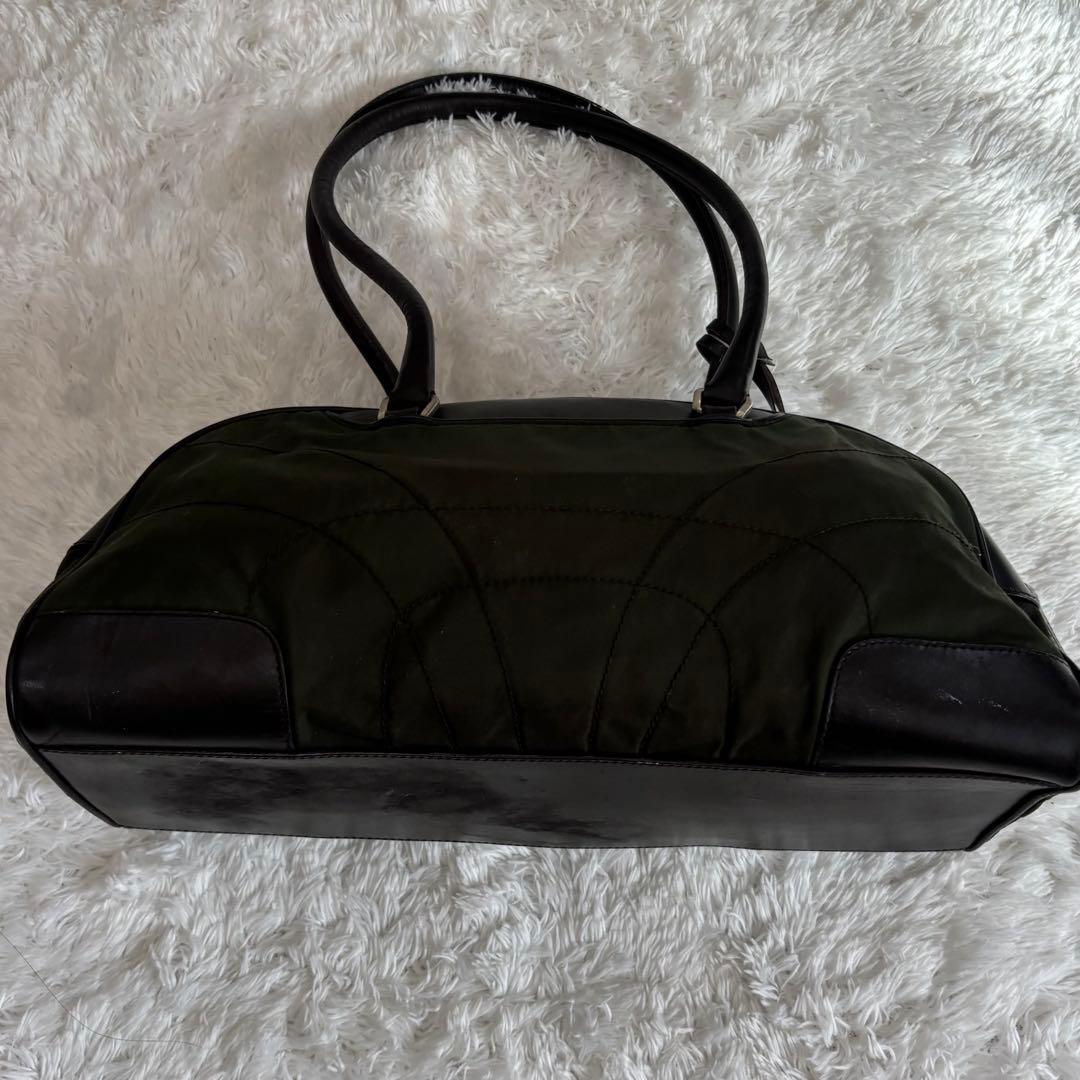 PRADA プラダ ミニボストンバッグ ボーリング 南京錠 ダークグリーン