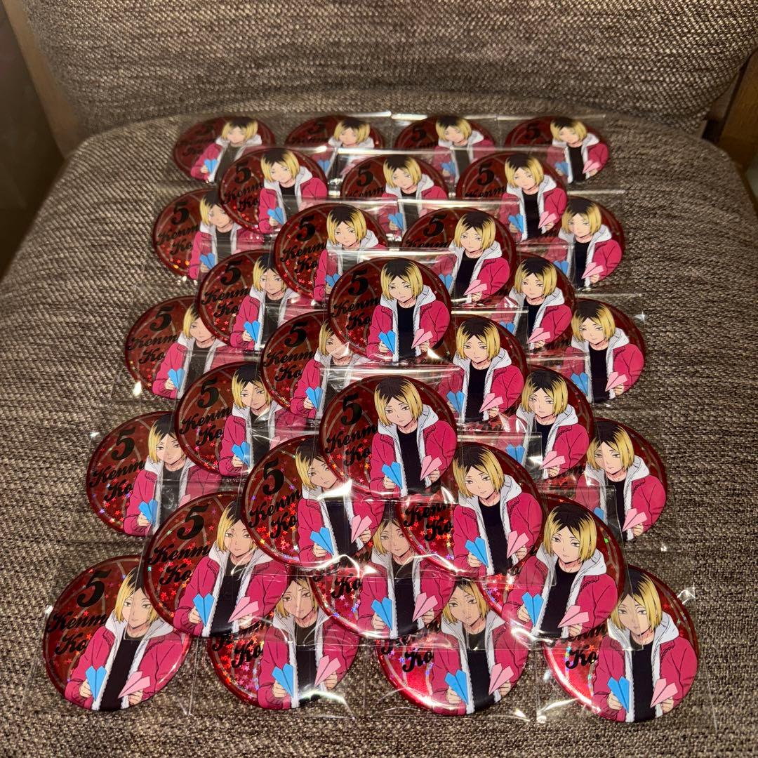 ハイキュー　アニメデッキ　ホログラム缶バッジ　紙飛行機　孤爪研磨 40点
