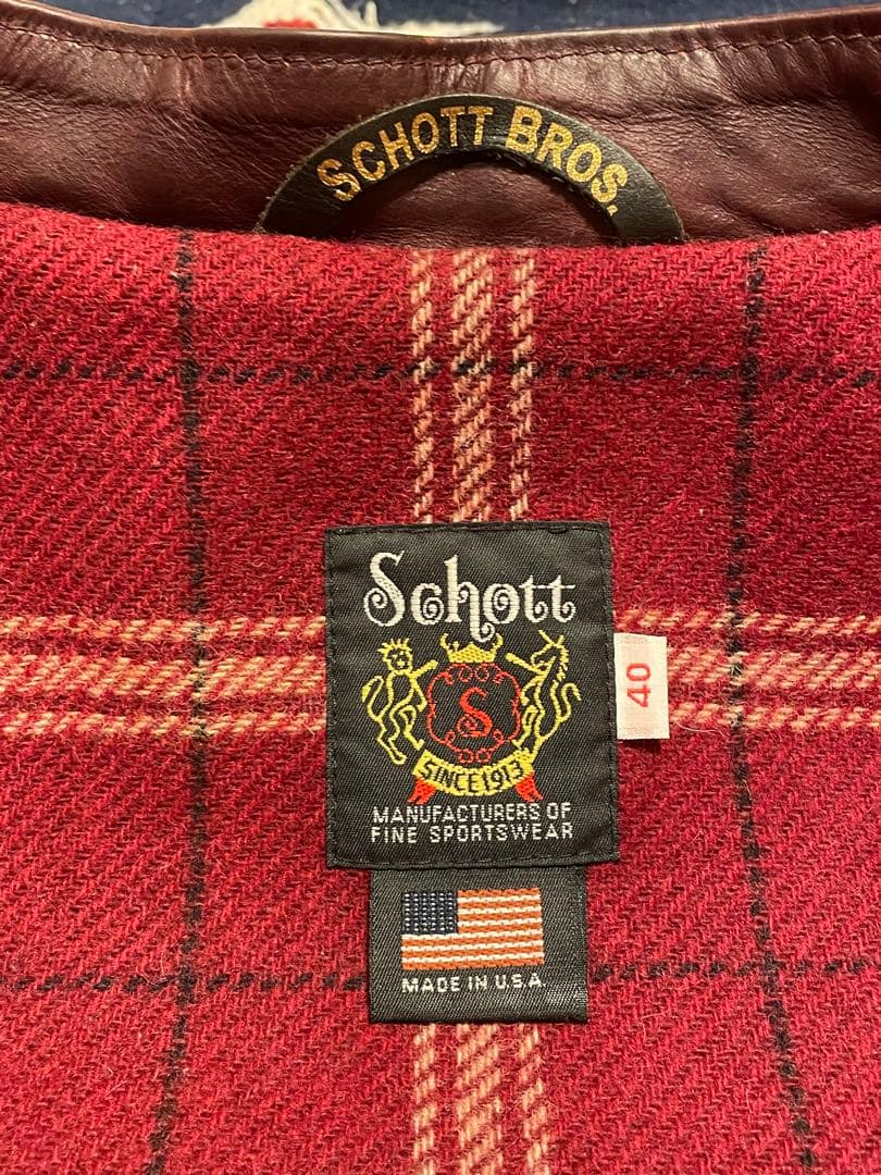 【激レア】Schott/641SXX/サイズ40/クロムエクセル/バーガンディ色