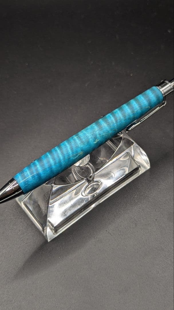 451ペン工房翌檜　スタビライズドウッドトチ　縮杢　木軸シャーペン　ボールペン