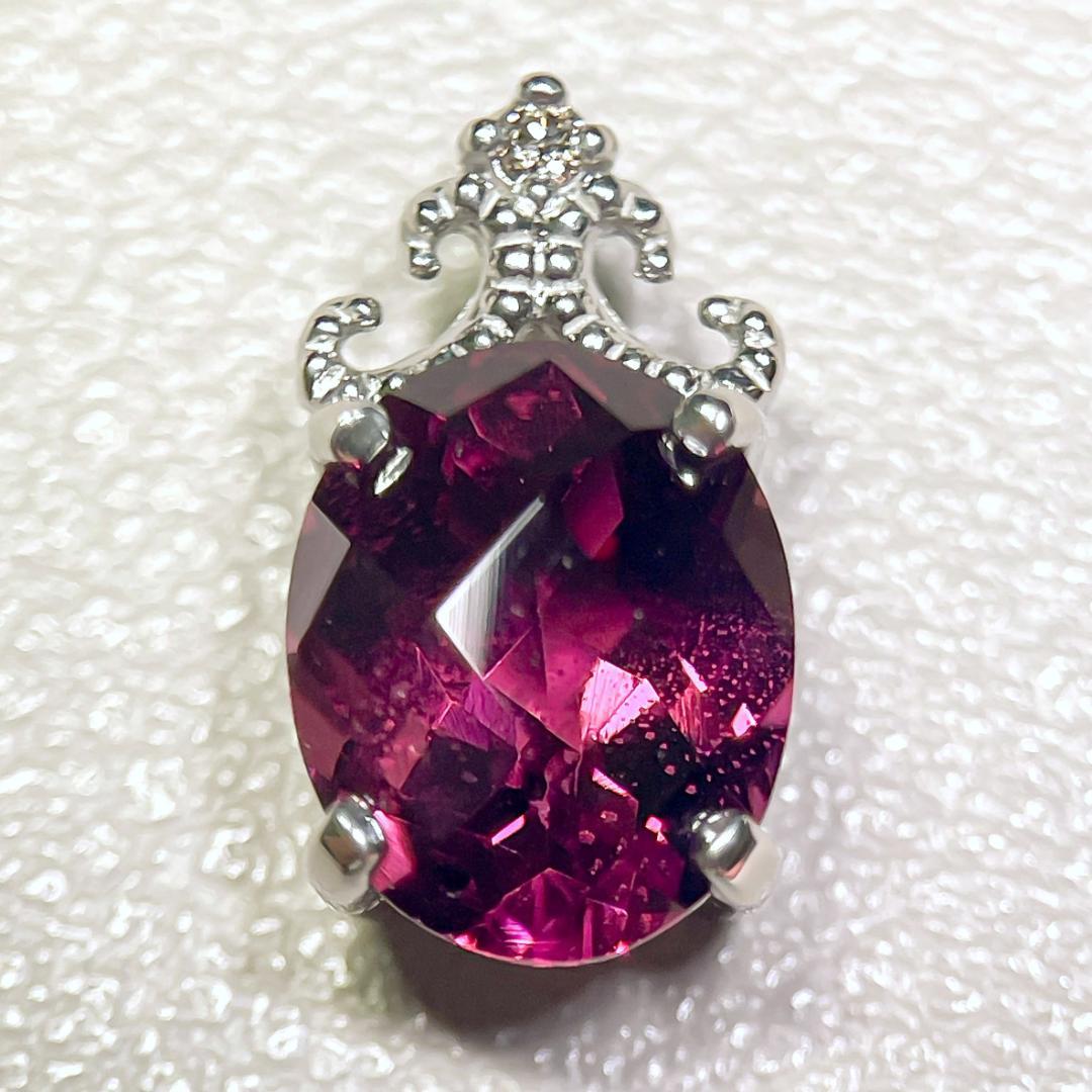 JN133-1 Pt900 トップ 2.0ct ロードライトーガーネット