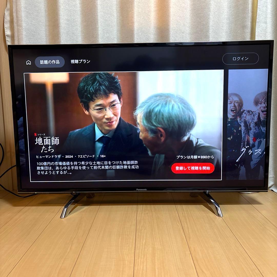 【中古 美品】パナソニック 43型 4K 液晶テレビTH-43DX750