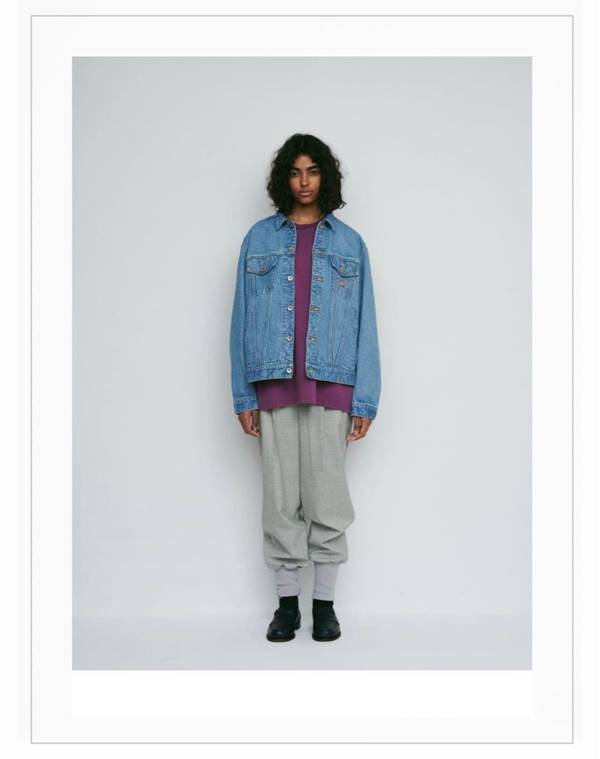 パンツ DIGAWEL 2 TUCK TAPERED HEM RIB PANTS