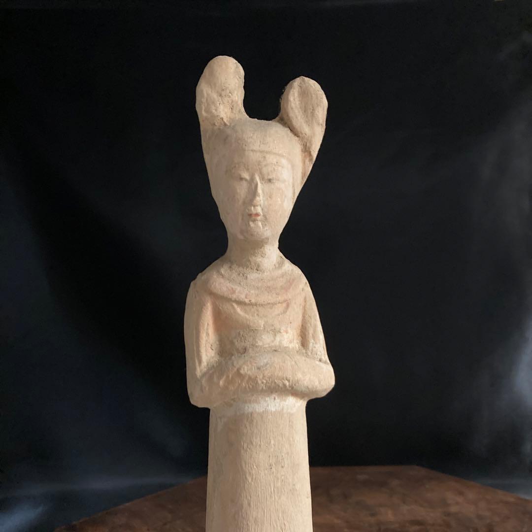 新年赤札セール❗️【ギャラリー三益】中国古美術　唐代加彩美人俑（唐時代）