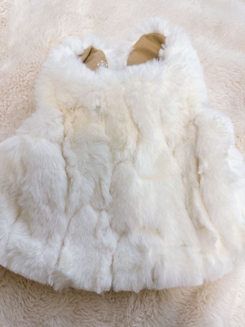 犬服・アクセサリー pp* closet FRONT BELT FUR VEST