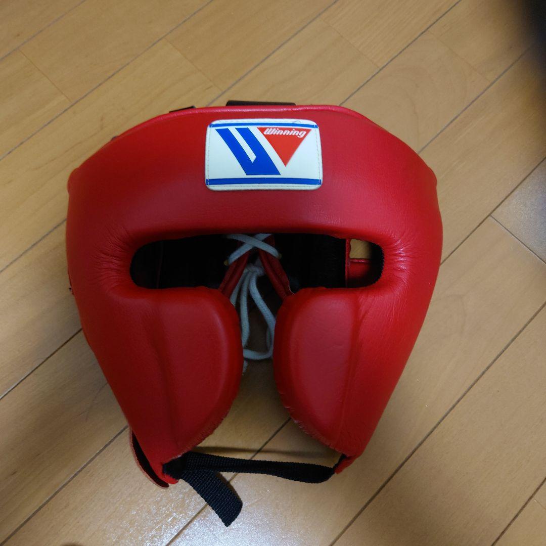 最終価格 Winning ボクシングヘッドギア 赤 Lサイズ