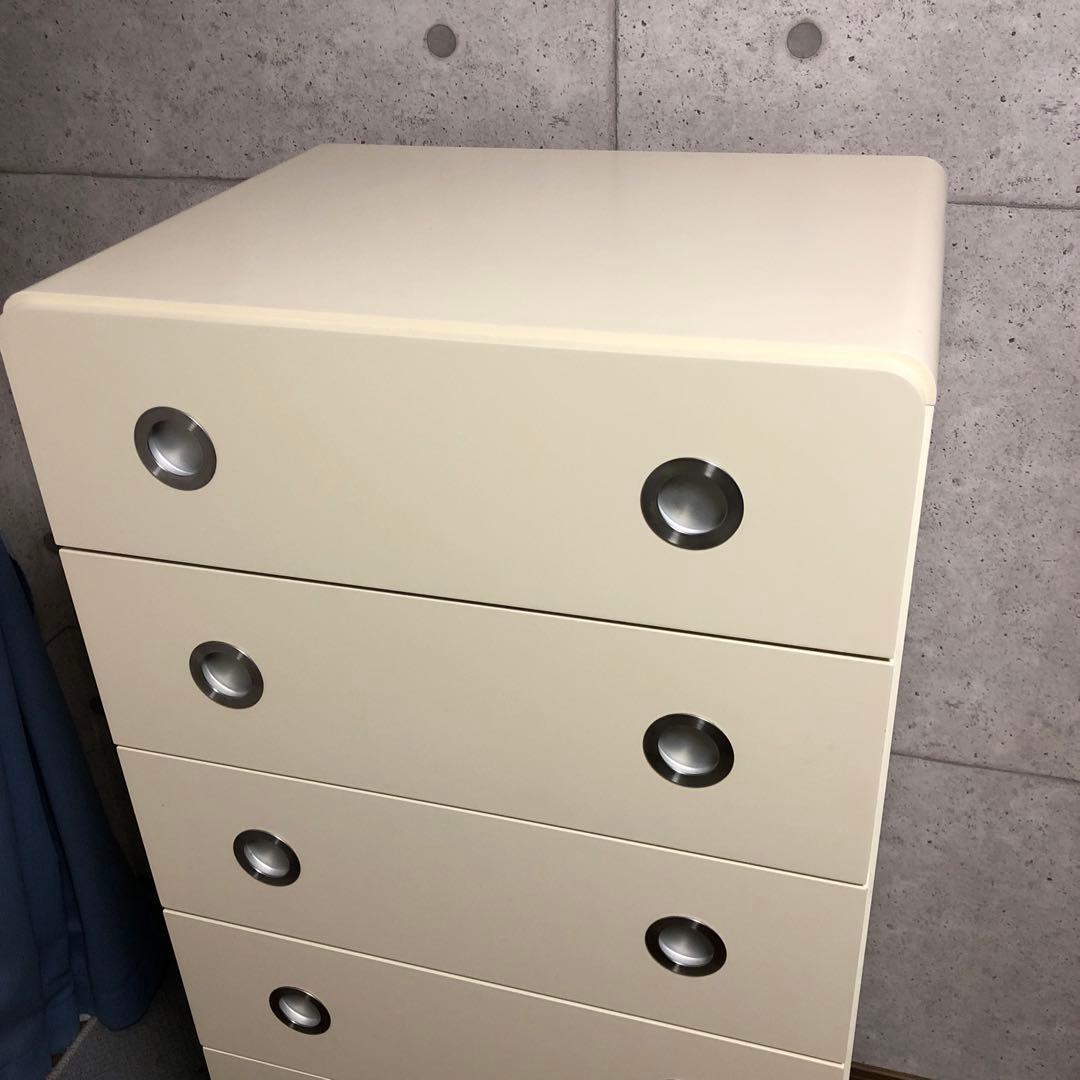 B038 レグナテック　6段　ハイチェスト　タンス　ベビー（ホワイト）