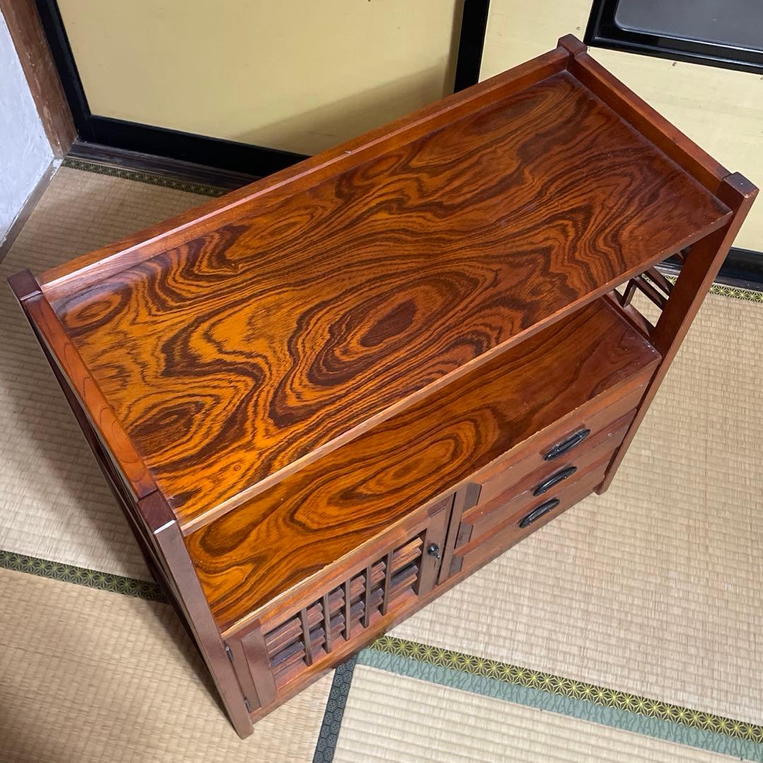 カリモク家具 茶箪笥 収納棚 飾り棚 ケヤキ