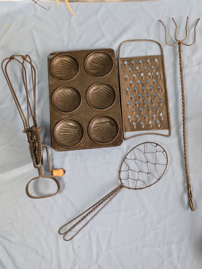 イギリス アンティーク ティン製 キッチンツール 5点セット