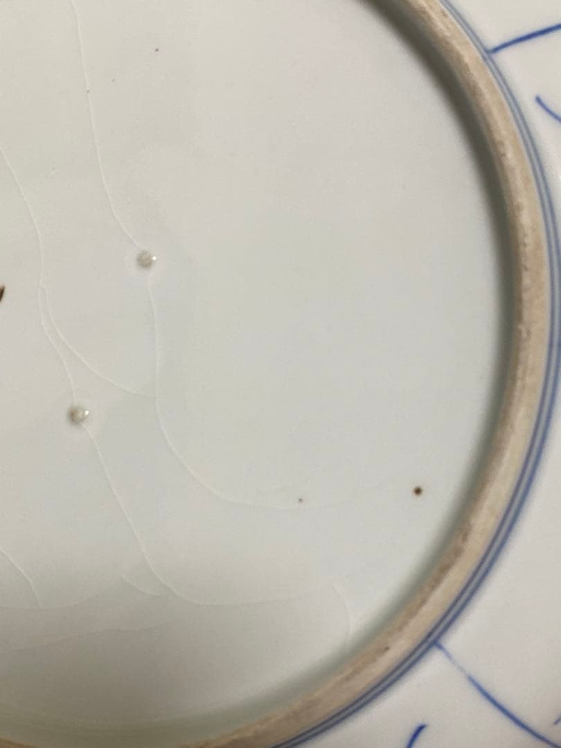 清朝　青白磁の神話的生物の皿　セット2枚