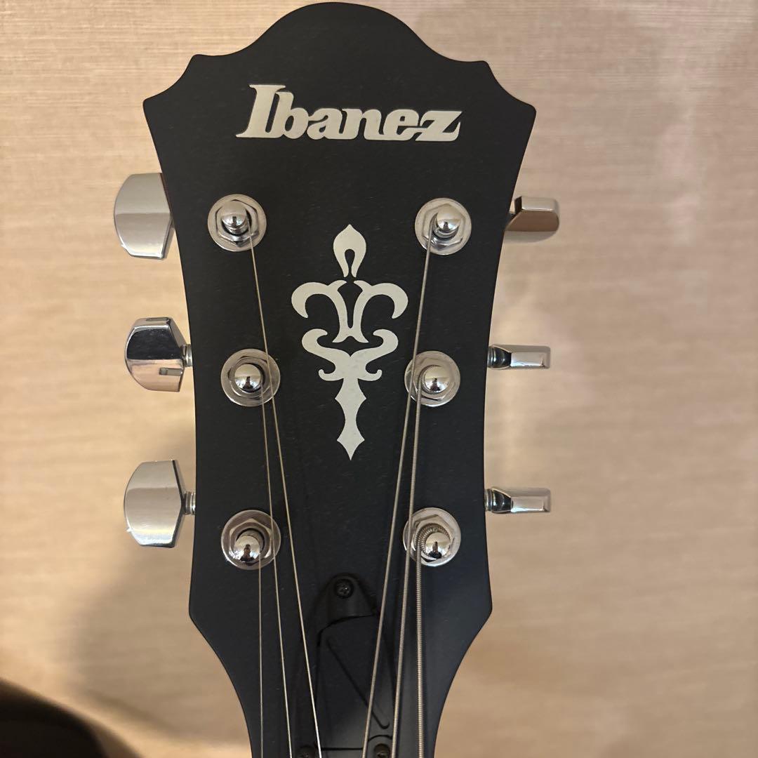 Ibanez セミアコースティックエレキギター左利きソフトカバー付き！！