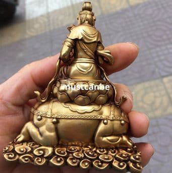 仏教美術 仏像 文殊普賢菩薩 騎青獅子白象 家内 仏堂 茶室 工芸品 置物
