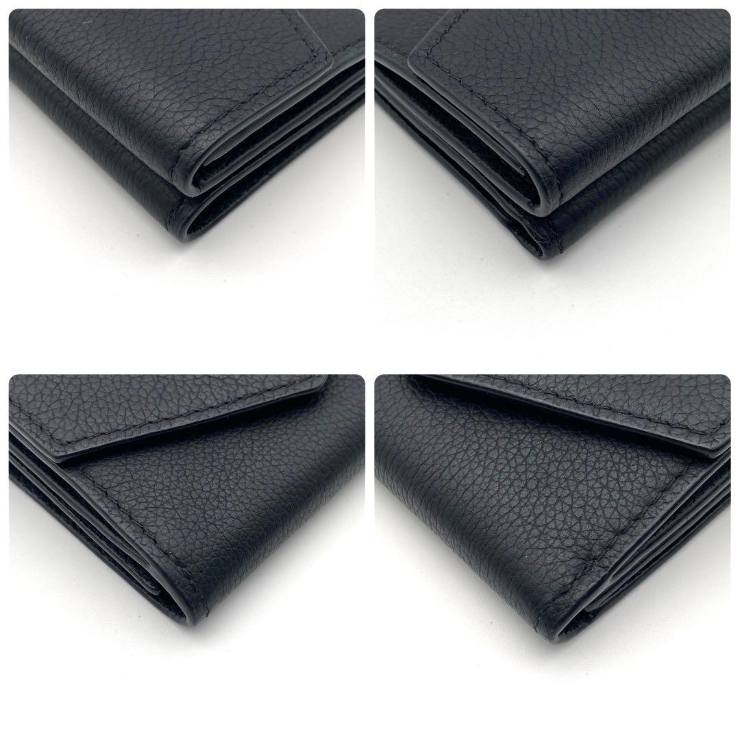 ルイヴィトン ポルトフォイユ ロックミニ 三つ折り財布 ブラック コンパクト