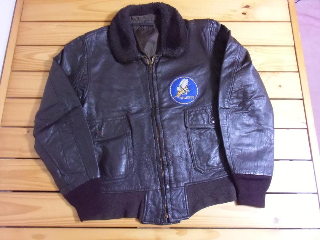 ★アメリカ軍＊海軍＊Ｇ１フライトジャケット＊ゴート/山羊革（実物）