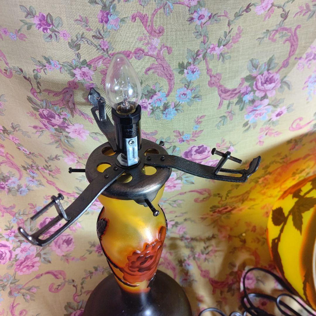 ガレ風 薔薇彩ルームランプ