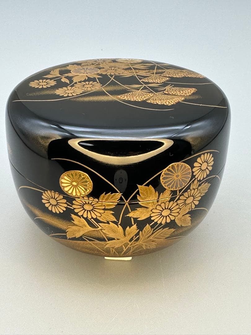 茶道具　棗　清瀬一光　秋草蒔絵平棗