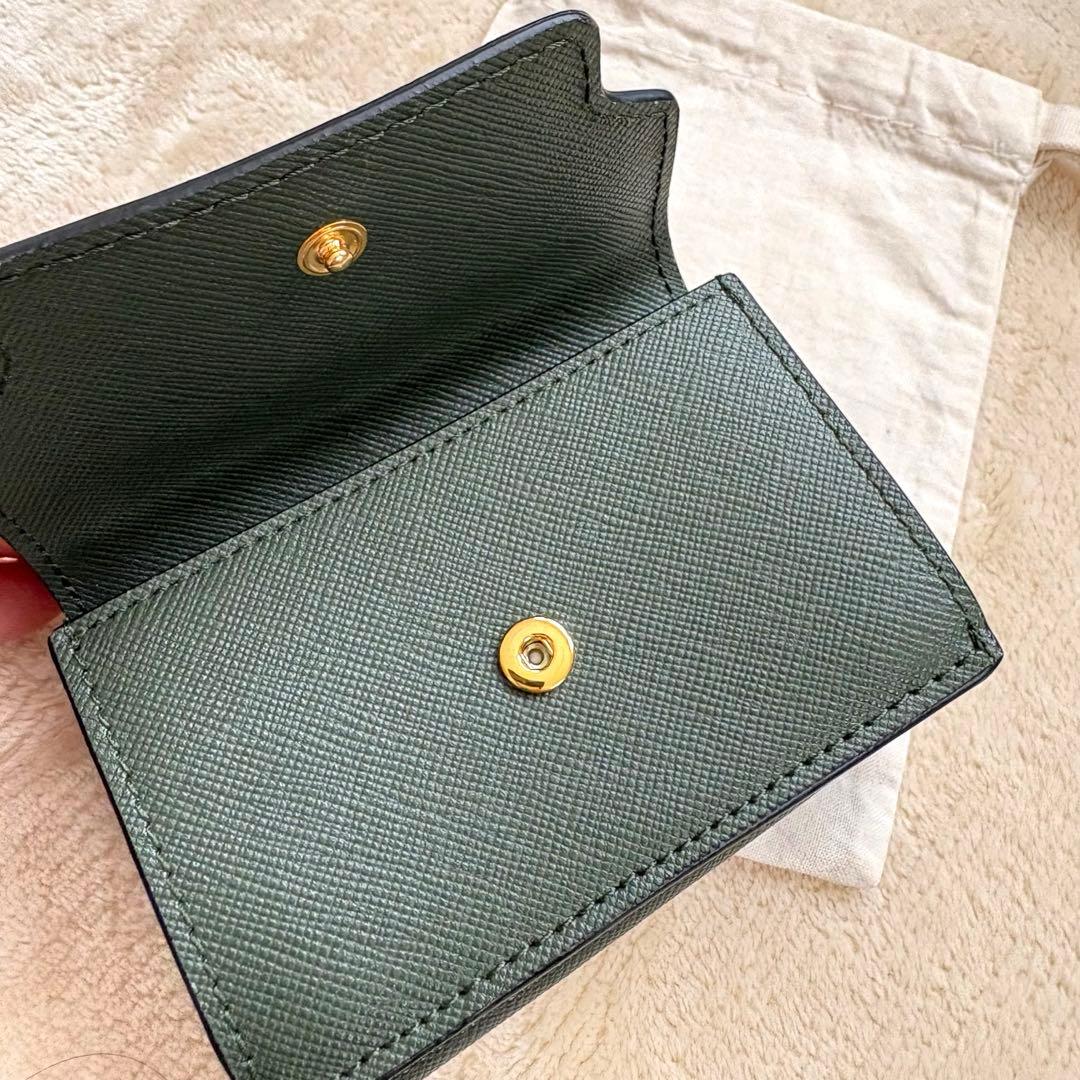 美品✨MARNIマルニ　サファイアーノ三つ折り財布 コンパクトミニ財布