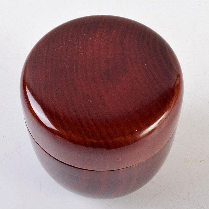 茶道具　大野昭和斎作　肥松生地漆　棗　共布　表千家　即中斎極め箱　V　8751