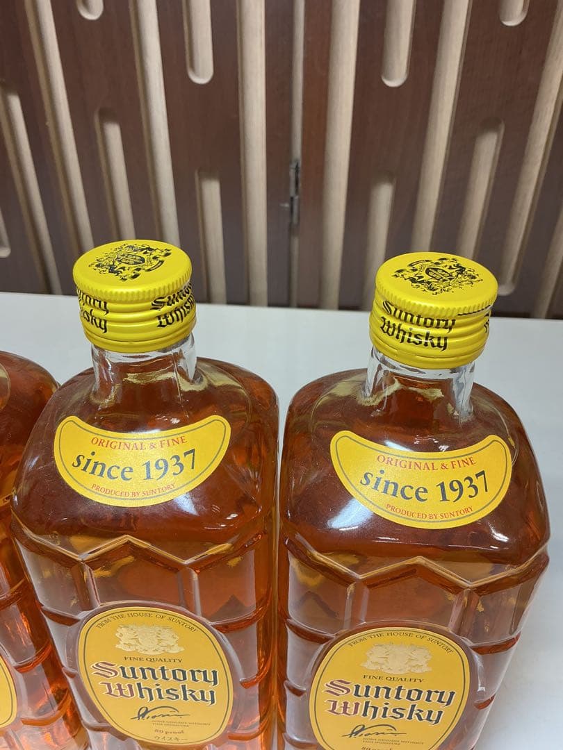 596［未開栓］サントリーウイスキー 角ビン 700ml 4本セット