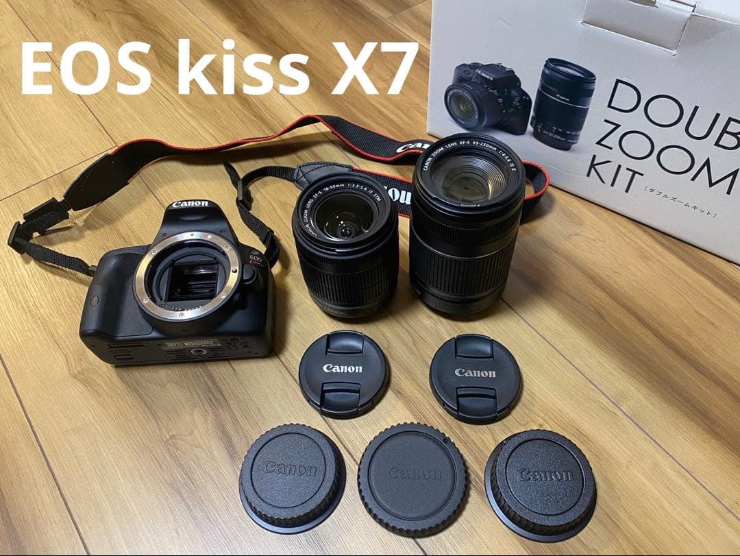 Canon 一眼レフカメラ ダブルズームキット EOS kiss X7