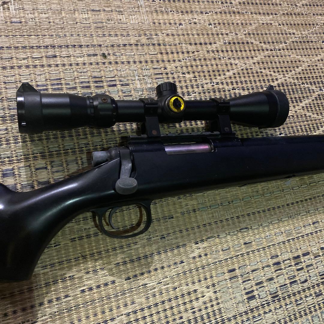 ジャンク品　スナイパーライフル ブラック スコープ付き