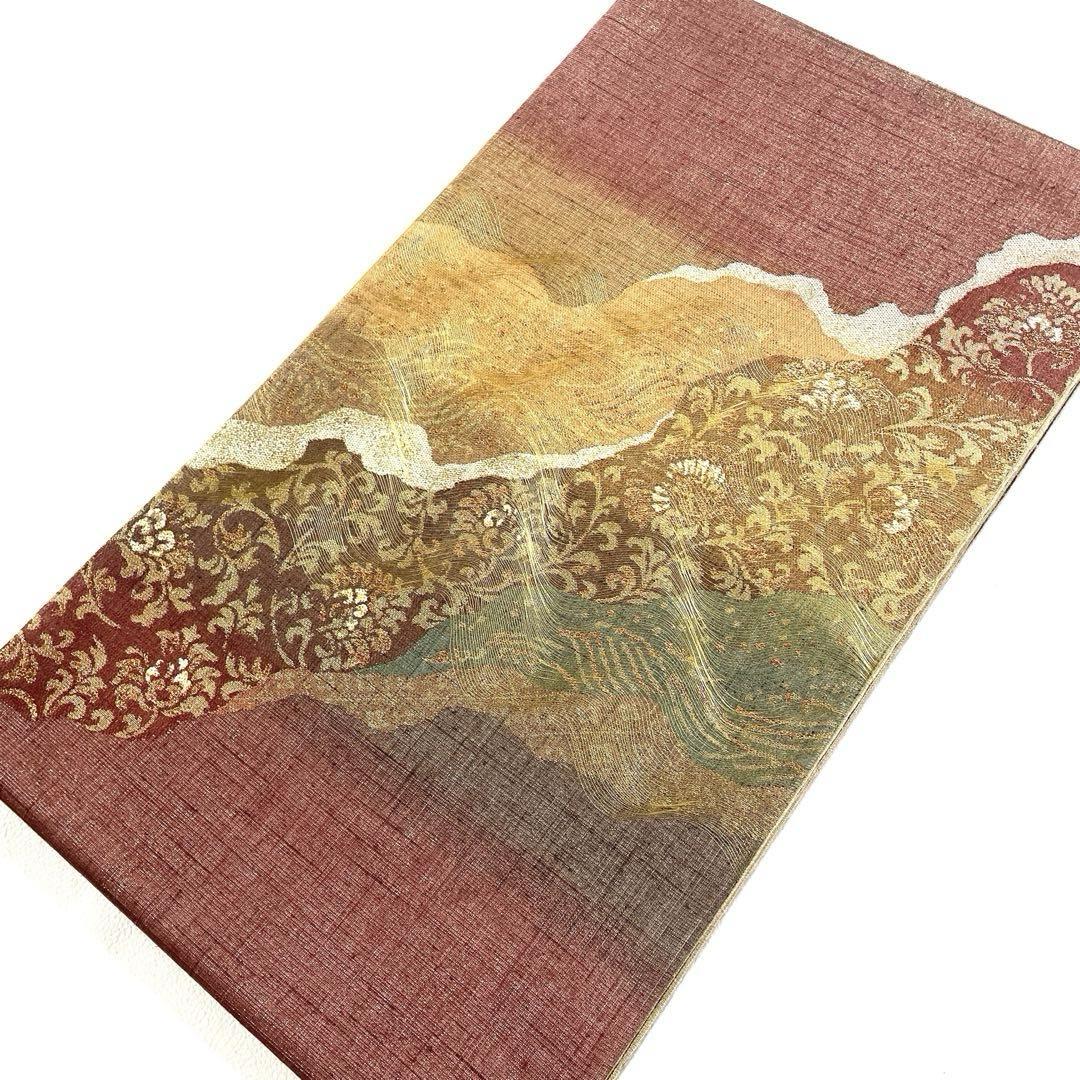 専用帯4985 ●染織の名門 しょうざん謹製 生紬 高級 正絹 袋帯