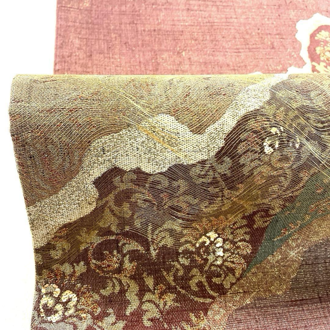 専用帯4985 ●染織の名門 しょうざん謹製 生紬 高級 正絹 袋帯