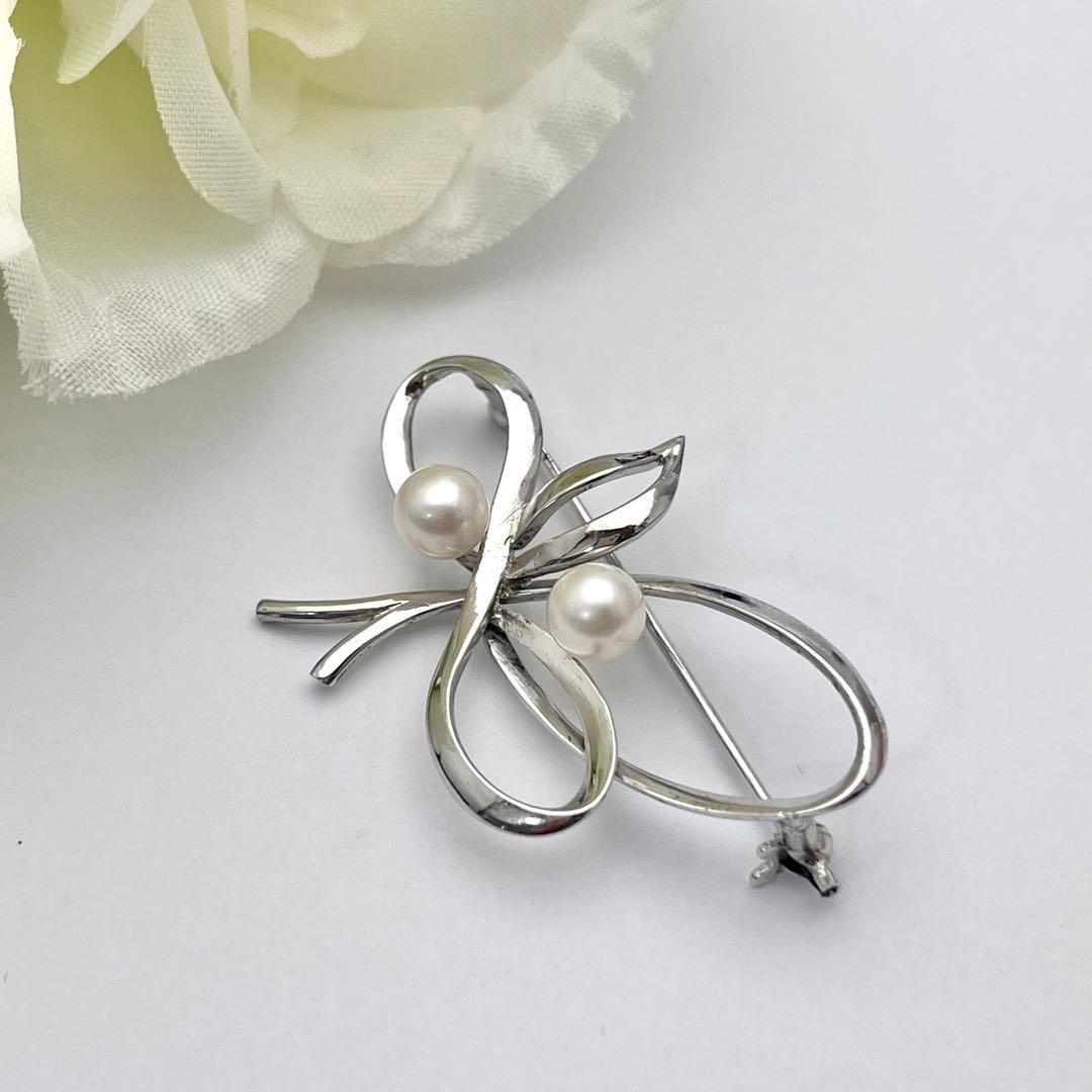 ☆美品☆ミキモト　パール　ブローチ　シルバー　皇室御用達ブランド