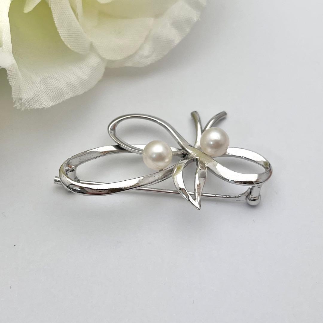 ☆美品☆ミキモト　パール　ブローチ　シルバー　皇室御用達ブランド