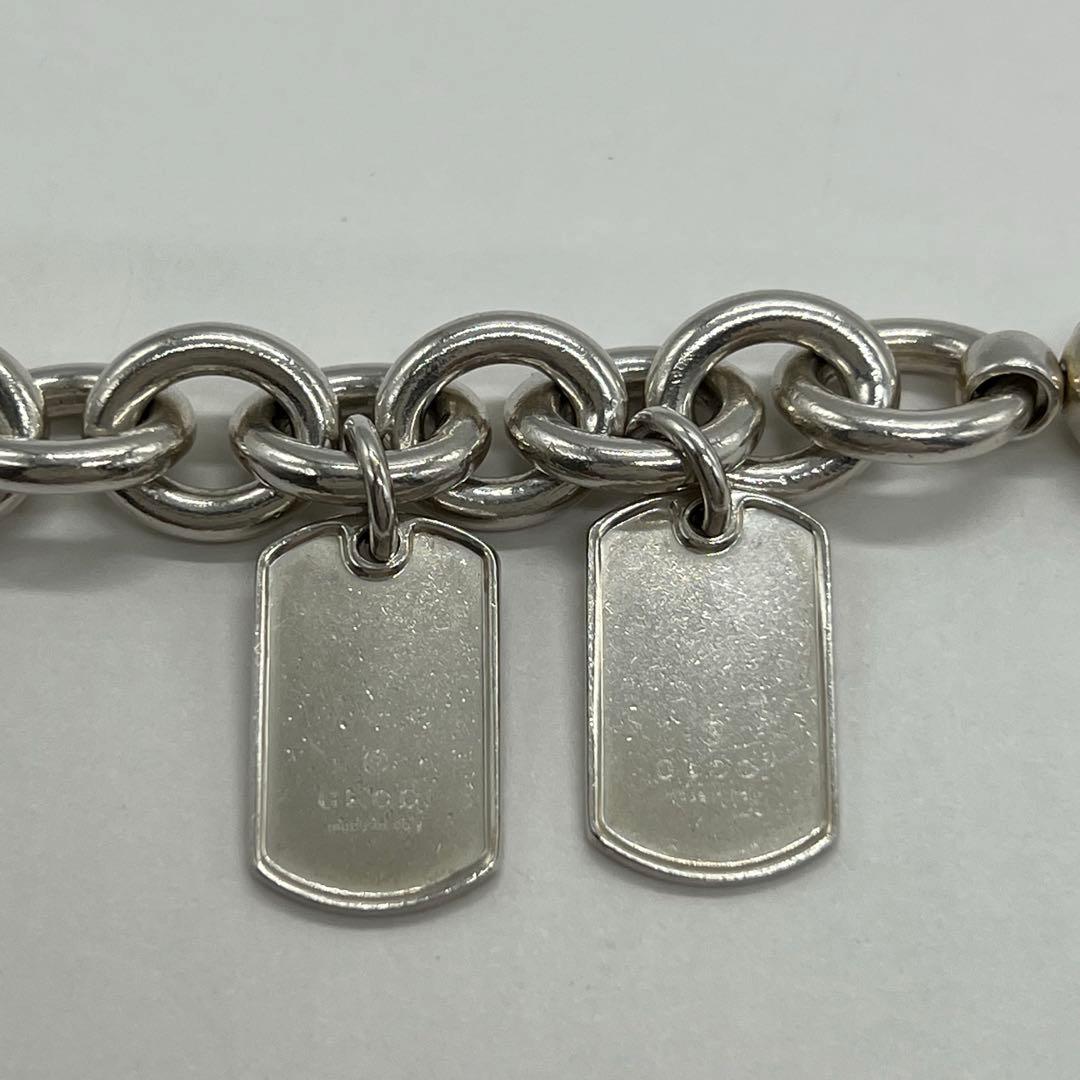 グッチ GUCCI ドッグタグ チェーン ブレスレット SV925 希少