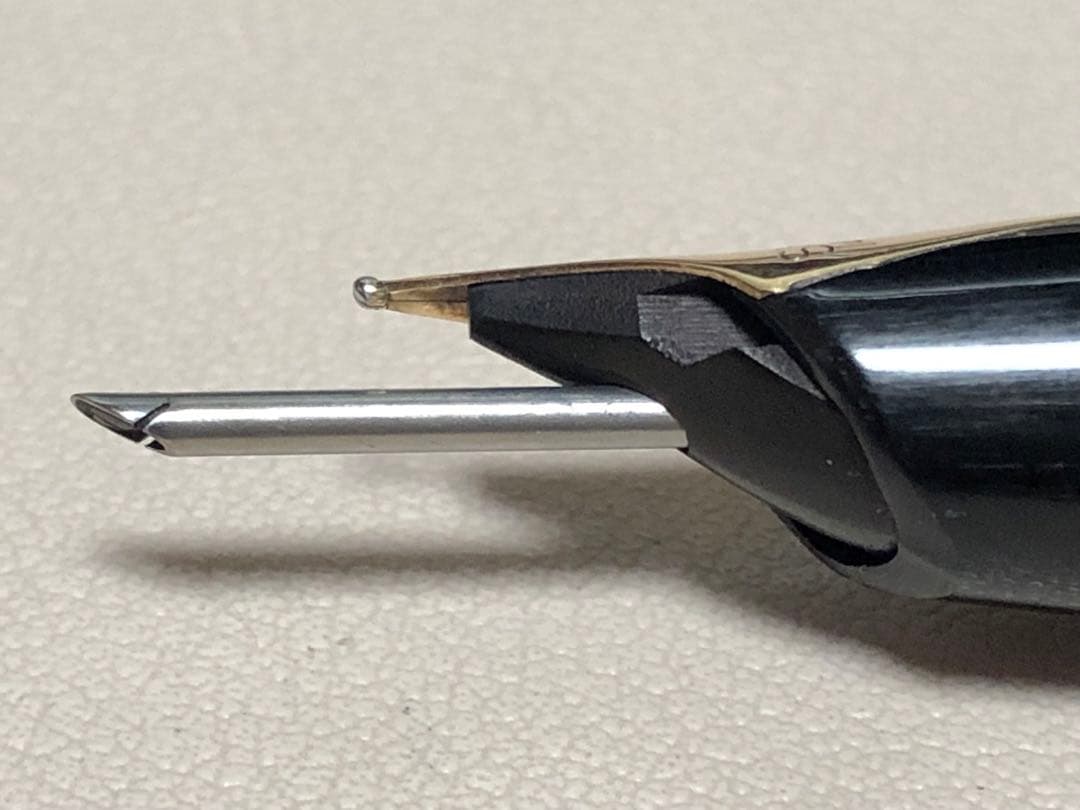 SHEAFFER シェーファー 万年筆 スノーケル ブラック×シルバー