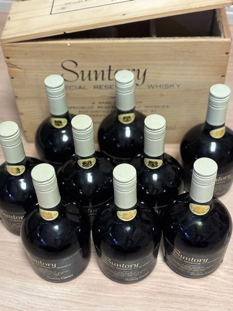サントリーリザーブ　70周年記念　特級ウィスキー　木箱付き　9本セット