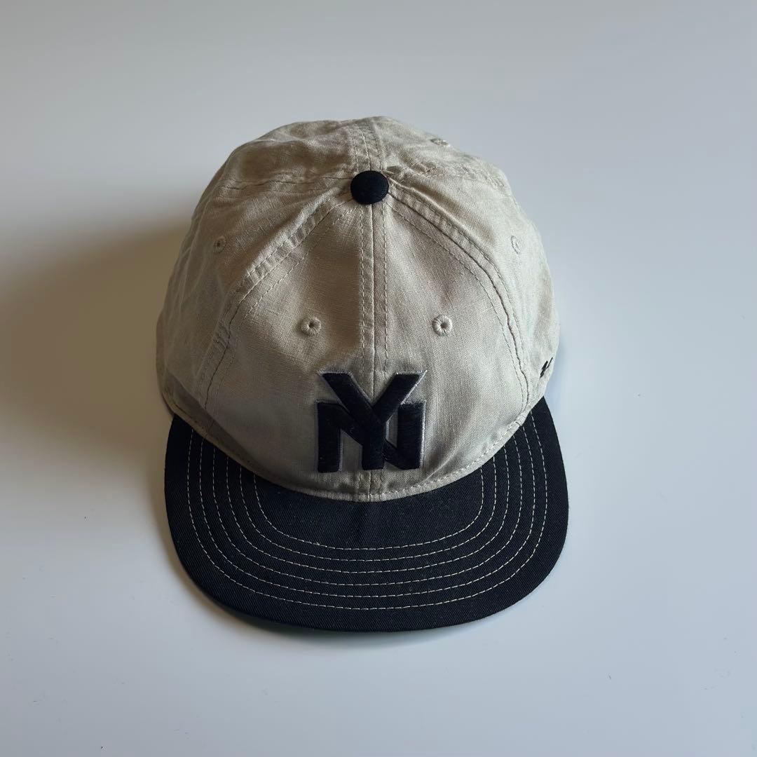 美品 アメリカンニードル ベースボールキャップ NY 刺繍 ロゴ