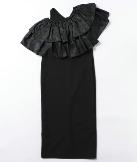 美品✨️アメリ　 LUSTER TIERED LAYERED DRESS 　黒