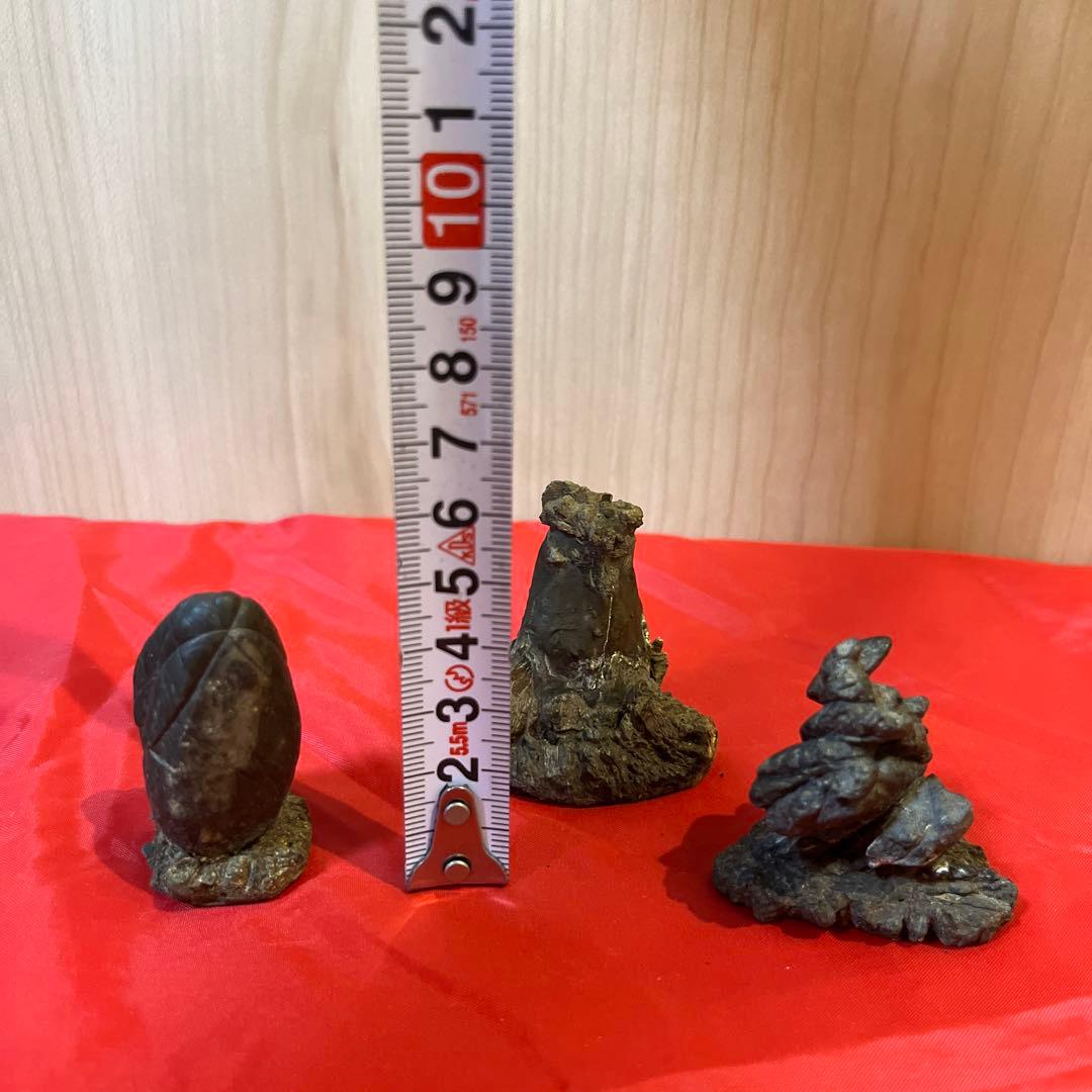 【和歌山古谷石3点セット】自然石 盆石　鑑賞石　置物　天然石