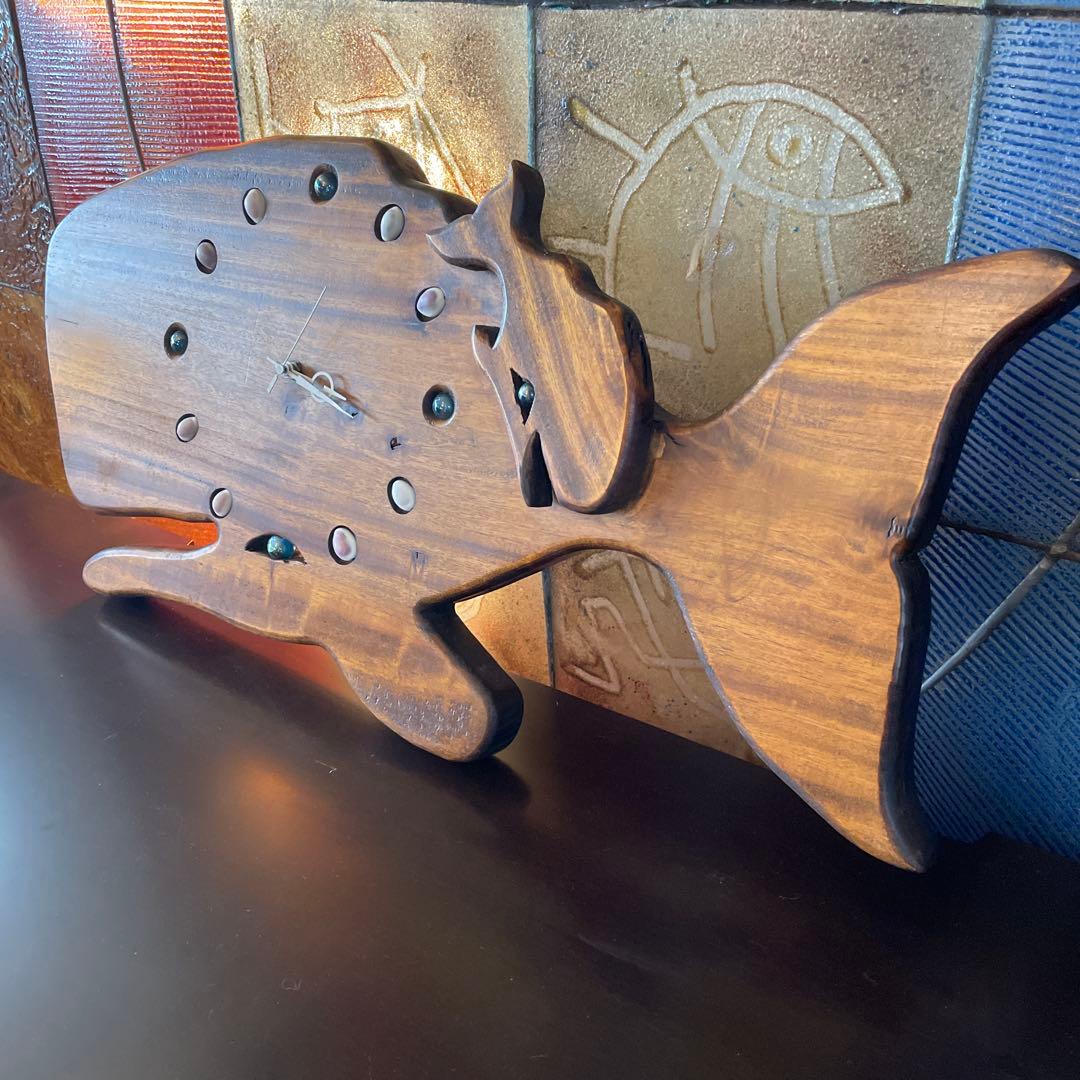 値下げ‼︎壁掛け時計　ザトウクジラ親子掛け時計