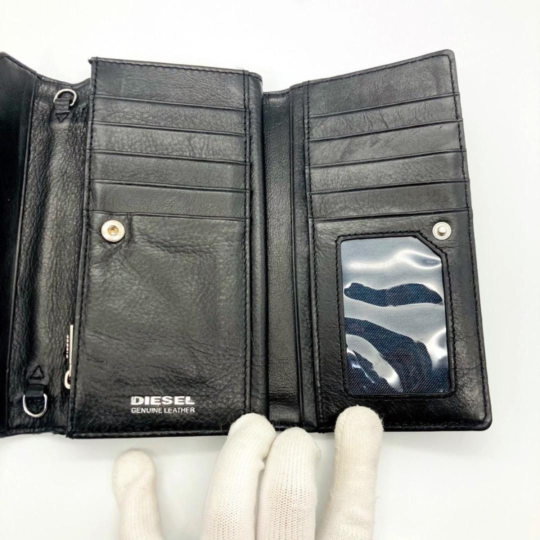 ディーゼル ウォレットショルダー ショルダーバッグ 財布 レザー ブラック