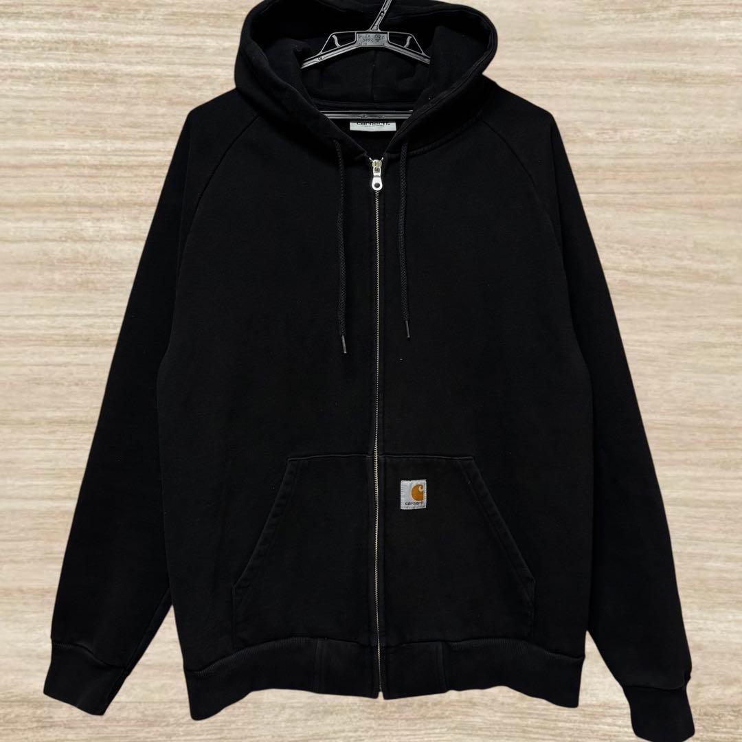 Carhartt WIP ジップパーカー フーデッドスクエアラベルジャケット L