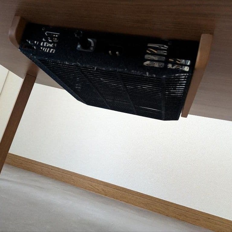 ブラウン木製長方形こたつ