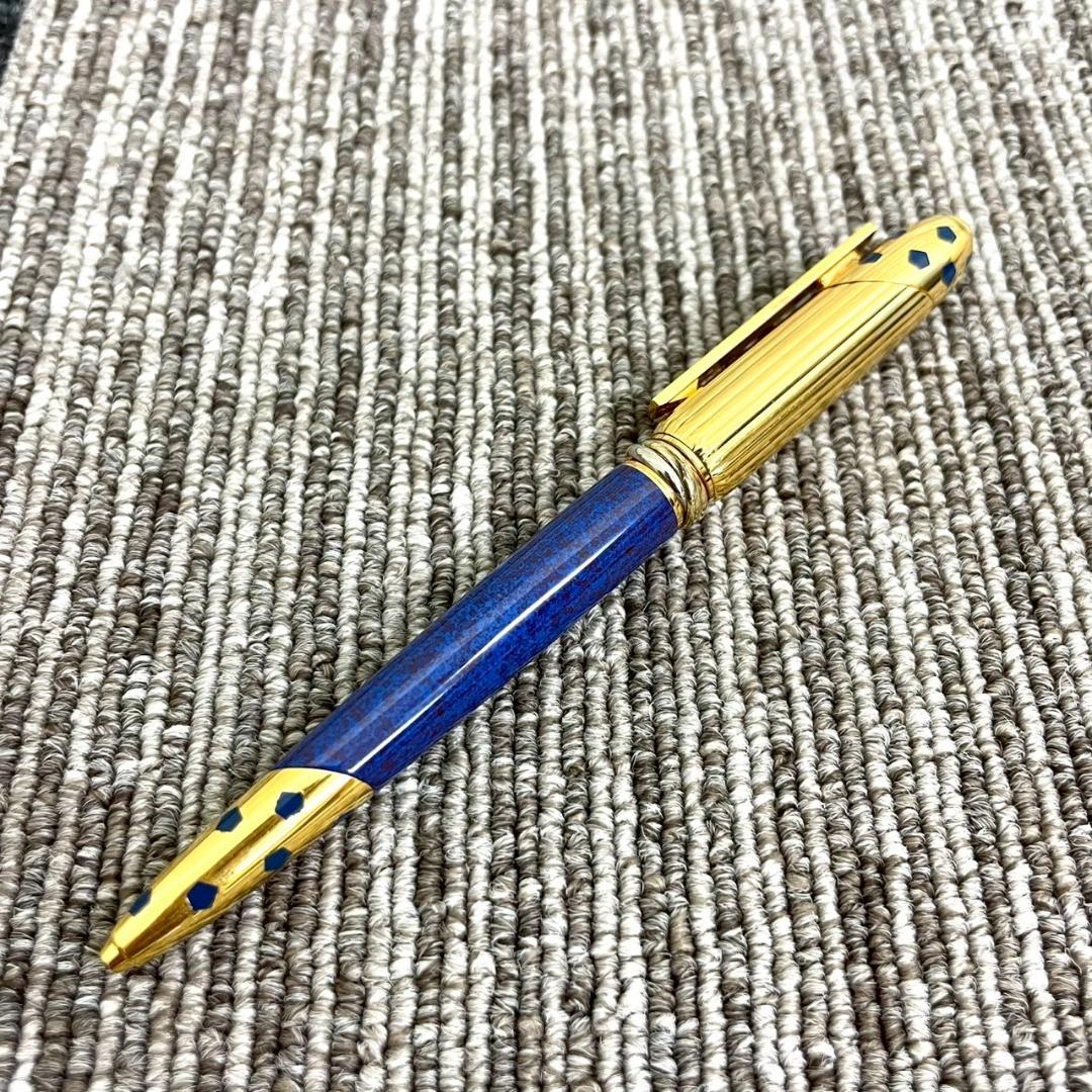美品　Cartier　カルティエ　パンテール　トリニティ　ボールペン　ブルー