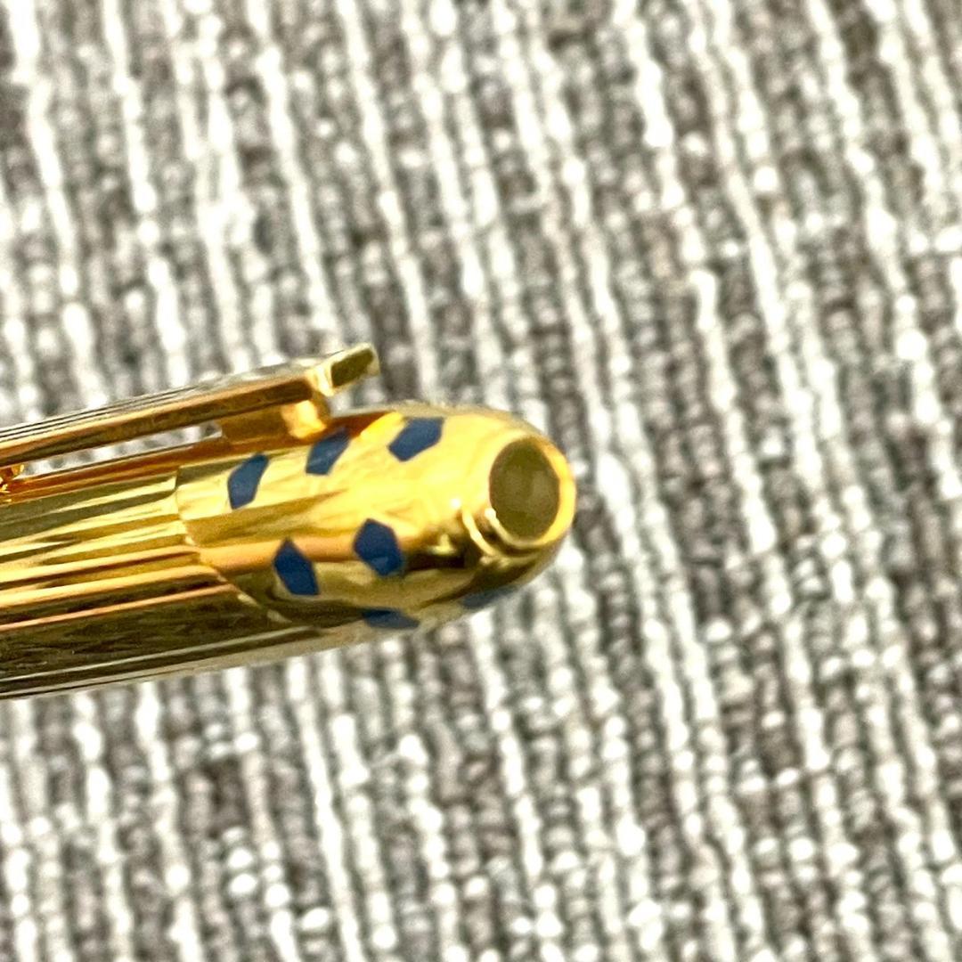 美品　Cartier　カルティエ　パンテール　トリニティ　ボールペン　ブルー