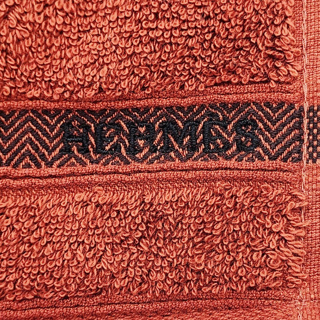 極美品 ★HERMES★ エルメス ハンドタオル シェブロン柄 ブラウン