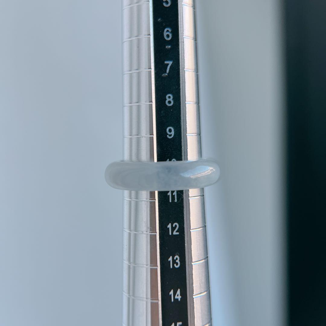 ミャンマー産天然本翡翠 くりぬきリング 10号