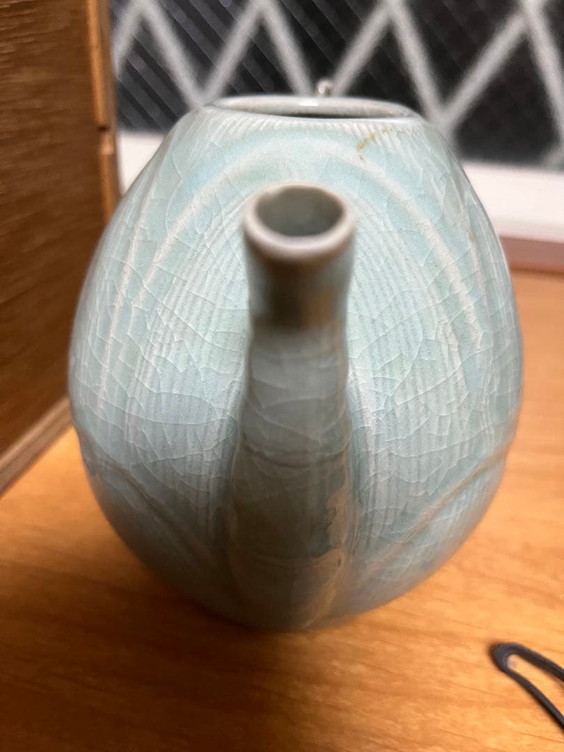 時代高麗青磁　水注　煎茶道具　水差し　青磁置物　アンティーク　工芸品