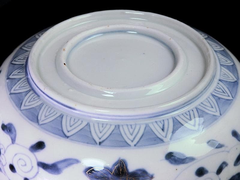 古伊万里　色絵　花鳥紋に獅子の図　深鉢　D285AS-CQm