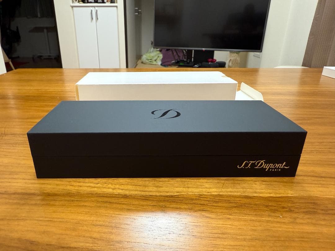 S.T. Dupont ラインD 万年筆 ブラック×シルバー 410677