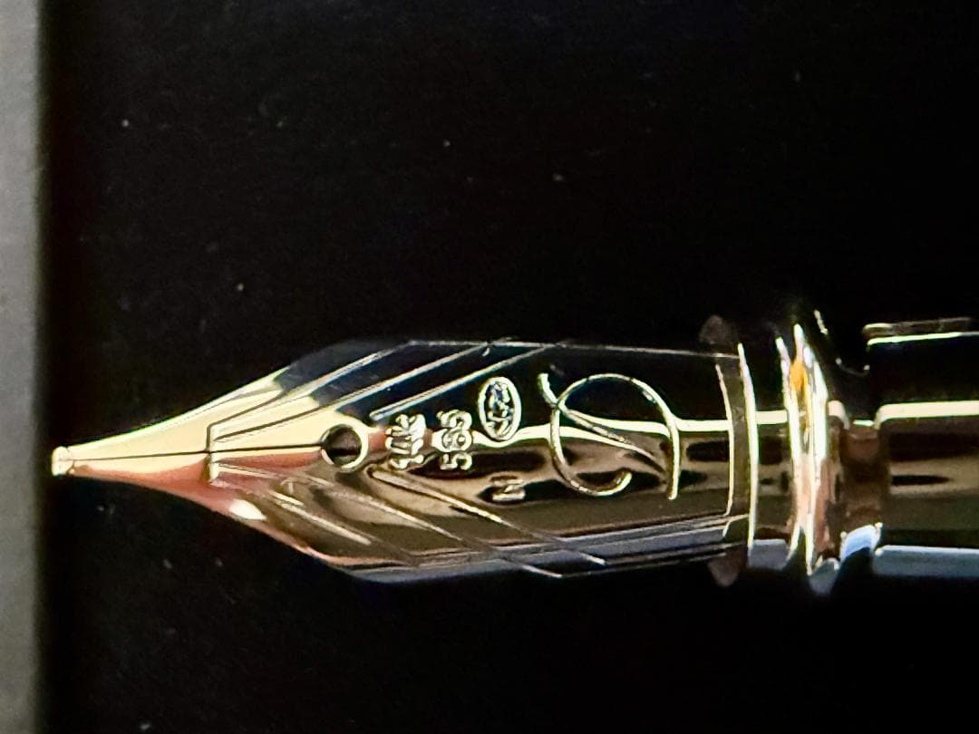 S.T. Dupont ラインD 万年筆 ブラック×シルバー 410677