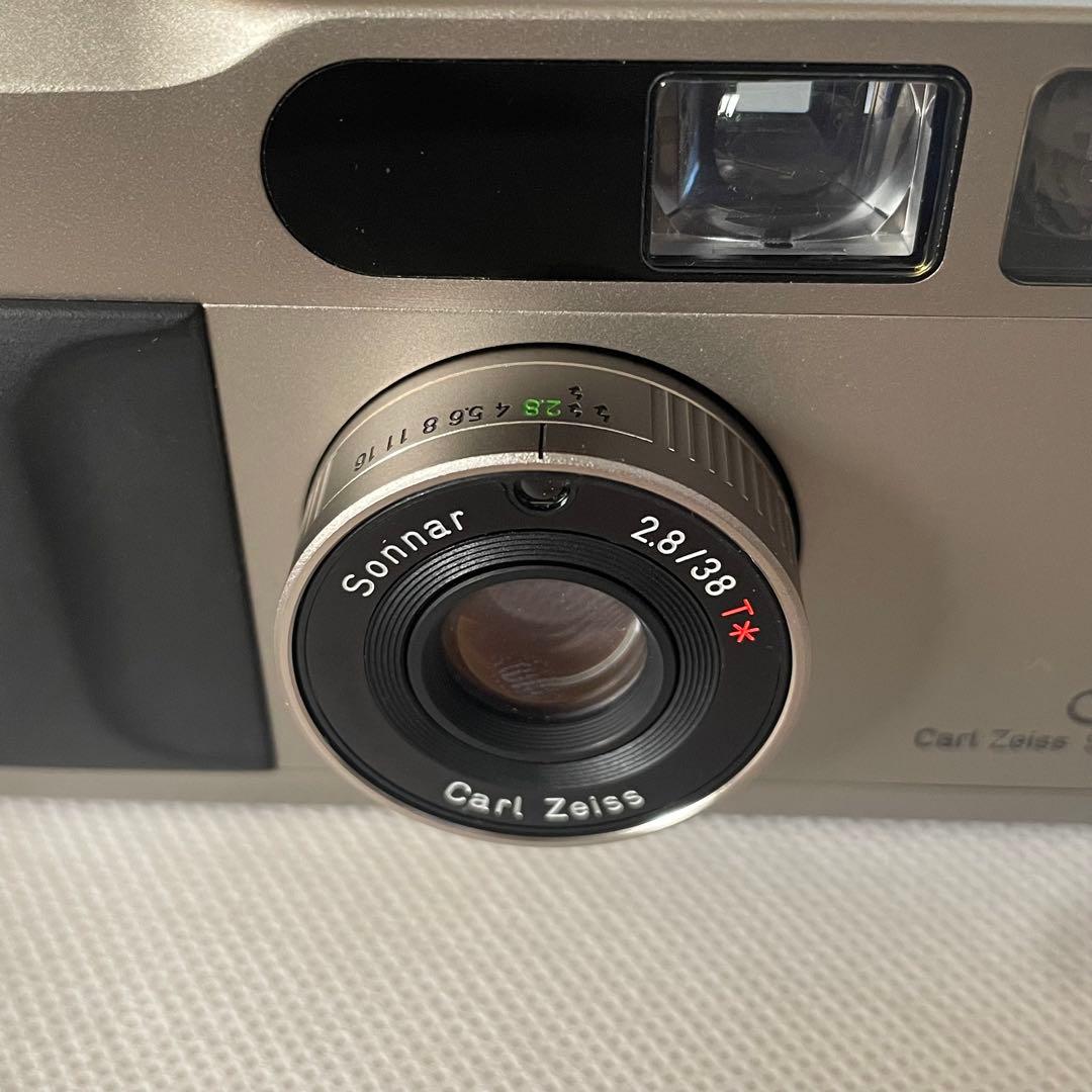 CONTAX T2 シルバー 作例あり 純正ストラップ付 高級フィルムカメラ