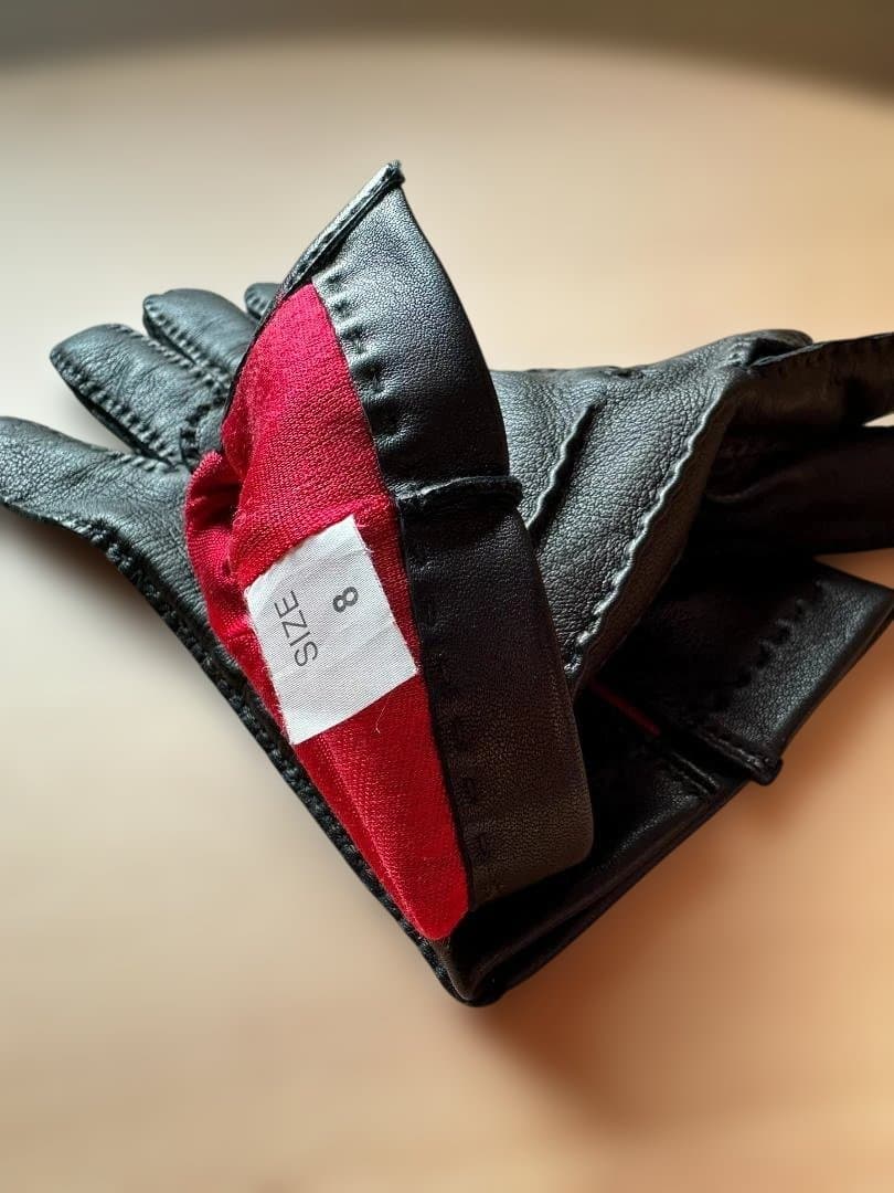 〈美品！〉DENTS レザー手袋 黒 サイズ８